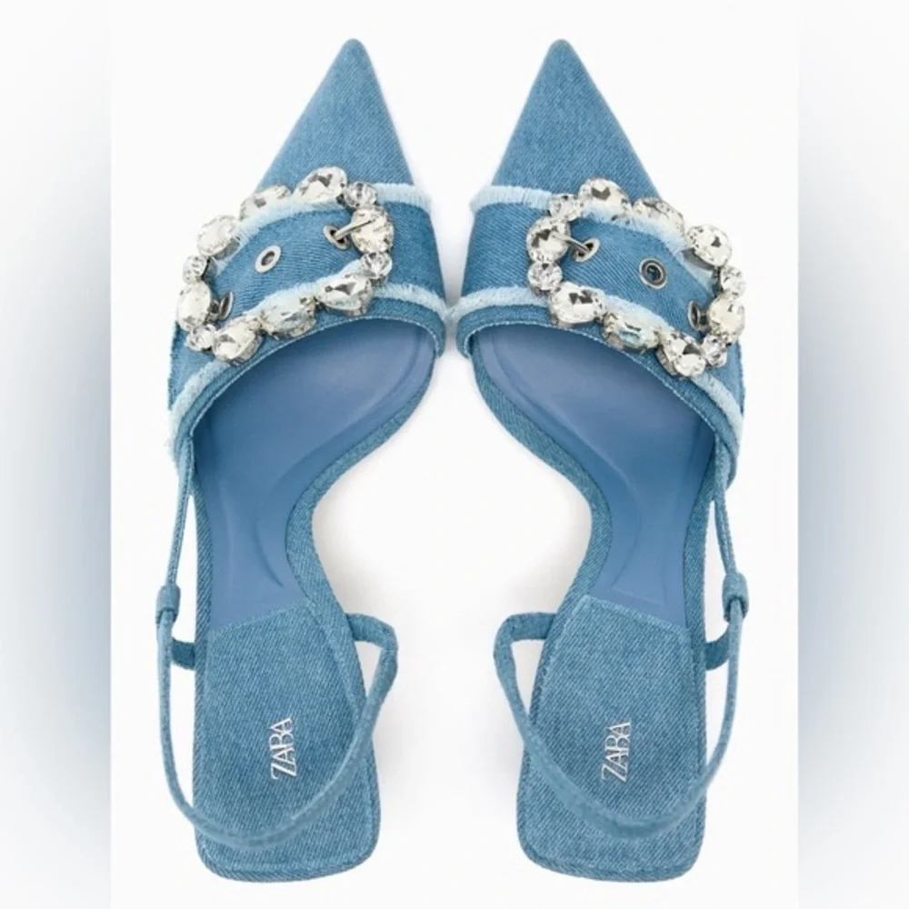 ZARA Denim Slingbacks - Price Firm - Picture 4 of 12